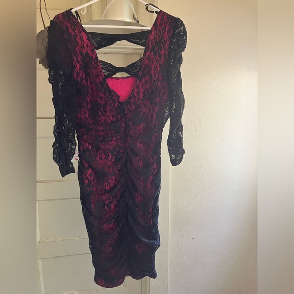 Pink and black lace torrid dress - Picture 2 of 8